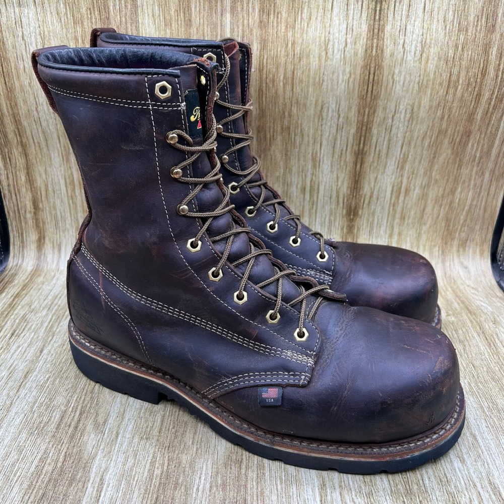 Thorogood American Heritage Work Boots Men's 13 EE Brown Steel Toe 804-4368